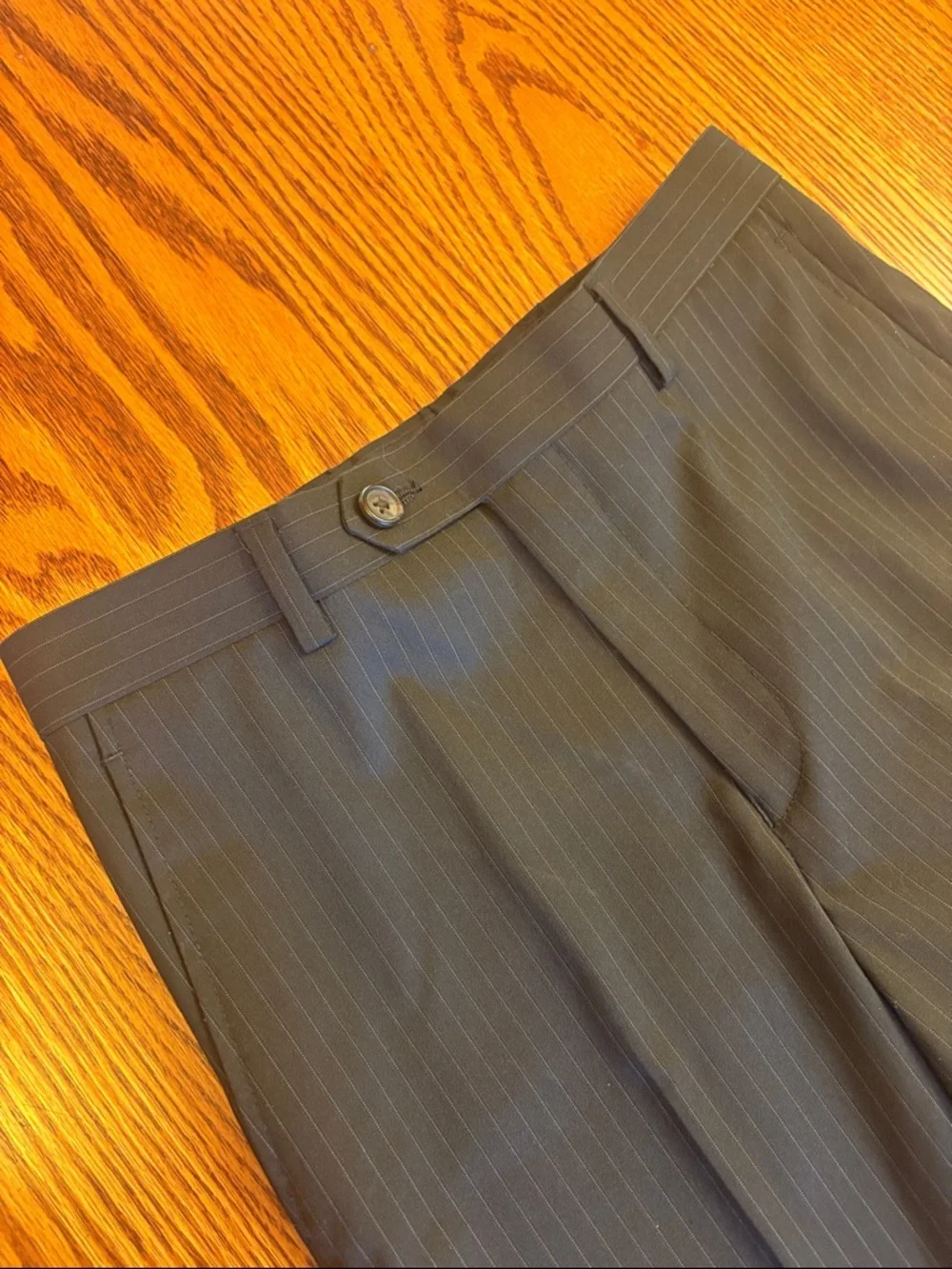 Boys Lauren Ralph Lauren Black Pinstripe Suit Sz 12 for Wedding/First Communion - Picture 12 of 16